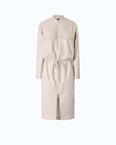 Abito midi effetto pelle con zip - | Pinko