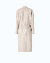 Abito midi effetto pelle con zip - | Pinko