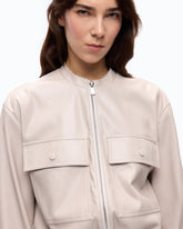 Robe midi zippée effet cuir - Gris | Pinko