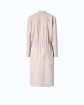 Robe midi zippée effet cuir - Gris | Pinko