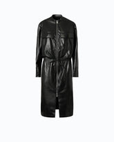 Robe midi zippée effet cuir - Noir | Pinko