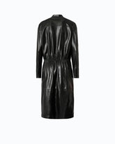 Robe midi zippée effet cuir - Noir | Pinko