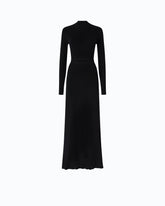Long wool-blend dress with cut-out - | Pinko