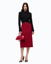 Merino wool sweater with removable shoulder pads - | Pinko