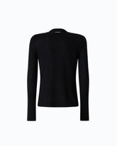 Merino wool sweater with removable shoulder pads - | Pinko