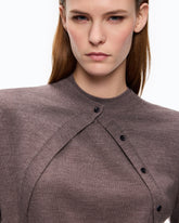 Pull sans manches avec cardigan intégré - Gris | Pinko