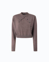 Pull sans manches avec cardigan intégré - Gris | Pinko