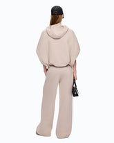 Fleece jacket with hood and chain - | Pinko