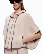 Sweatjacke mit Kapuze und Kette - | Pinko
