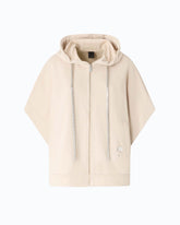 Fleece jacket with hood and chain - | Pinko
