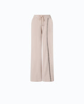 Wide-leg trousers with drawstring and chain - Beige | Pinko