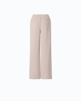Wide-leg trousers with drawstring and chain - Beige | Pinko