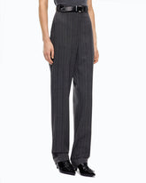 Zigarettenhose aus stretchigem Wollmix mit Nadelstreifen - | Pinko
