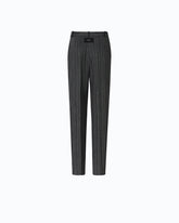 Zigarettenhose aus stretchigem Wollmix mit Nadelstreifen - | Pinko