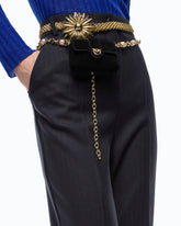 Zigarettenhose aus stretchigem Wollmix - | Pinko