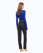 Zigarettenhose aus stretchigem Wollmix - | Pinko
