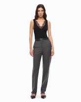 Pantaloni a sigaretta in misto lana stretch - | Pinko
