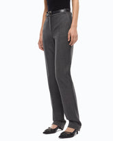 Pantaloni a sigaretta in misto lana stretch - | Pinko