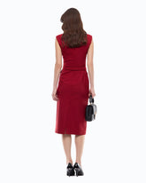 Midi sheath dress with belt - | Pinko