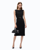 Midi sheath dress with belt - Black | Pinko