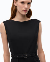 Midi sheath dress with belt - Black | Pinko