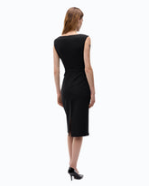 Midi sheath dress with belt - Black | Pinko