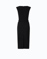 Midi sheath dress with belt - Black | Pinko