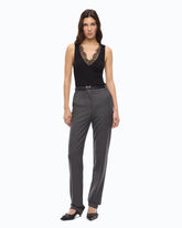 Vest top in silk and cashmere blend with lace neck - | Pinko