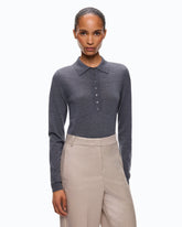 T-shirt body en laine mérinos - | Pinko