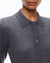 T-shirt body en laine mérinos - | Pinko