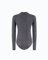 T-shirt body en laine mérinos - | Pinko