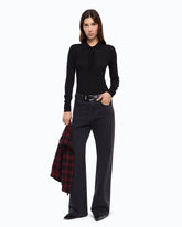Jersey tipo bodi de lana merina - | Pinko