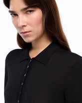 Jersey tipo bodi de lana merina - | Pinko