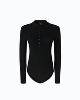 Jersey tipo bodi de lana merina - | Pinko
