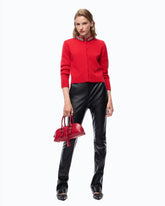 Cardigan with jewel collar - Red | Pinko