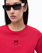 Maglia con logo Love Birds - Rosso | Pinko