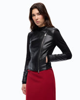 Cazadora motera híbrida - | Pinko