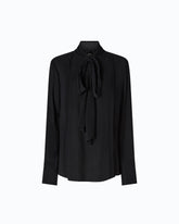 Bluse mit Schärpenkragen - Schwarz | Pinko