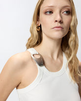 Tanktop mit Anhänger-Schnalle - Weiß | Pinko