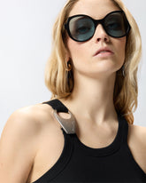 Vest top with pendant buckle - | Pinko