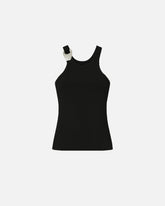 Vest top with pendant buckle - Black | Pinko