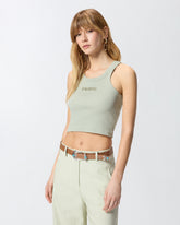 Camiseta sin mangas «cropped» con logotipo PINKO - | Pinko