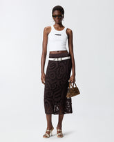 Cropped vest top with PINKO logo - | Pinko