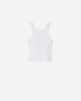 Cropped vest top with PINKO logo - | Pinko