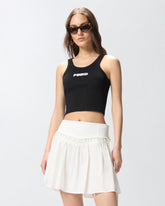 Cropped vest top with PINKO logo - | Pinko