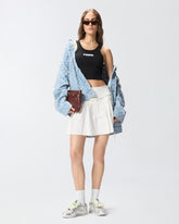 Cropped vest top with PINKO logo - | Pinko