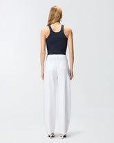 Débardeur en maille côtelée à logo PINKO 3D - | Pinko