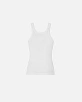 Ribbed vest top with PINKO 3D logo - | Pinko