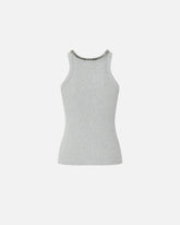 Ribbed top with bejewelled embellishment - | Pinko