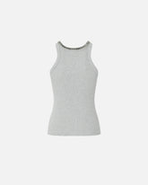Ribbed top with bejewelled embellishment - | Pinko